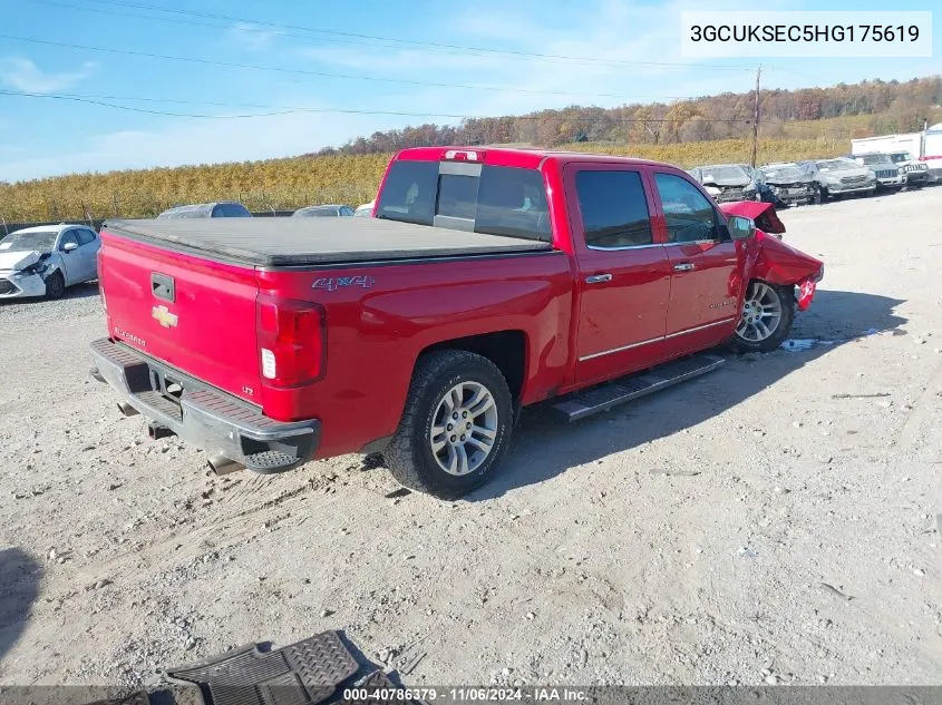 2017 Chevrolet Silverado 1500 1Lz VIN: 3GCUKSEC5HG175619 Lot: 40786379