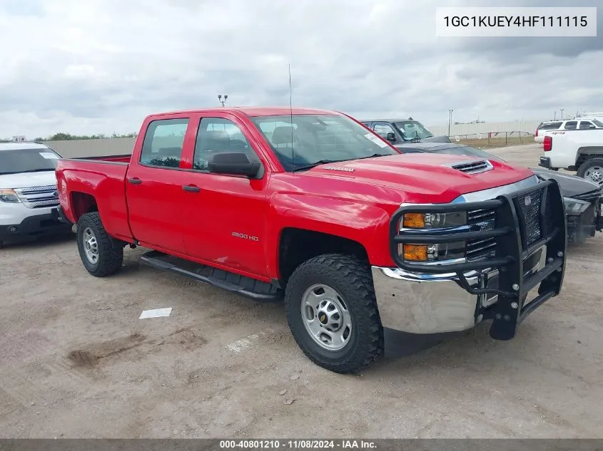 1GC1KUEY4HF111115 2017 Chevrolet Silverado 2500Hd Wt