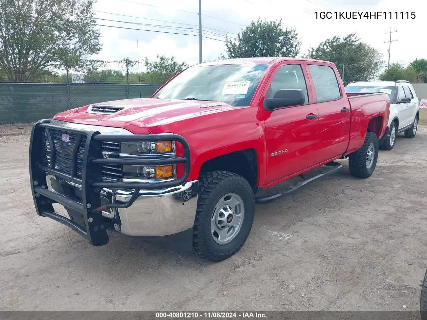 1GC1KUEY4HF111115 2017 Chevrolet Silverado 2500Hd Wt