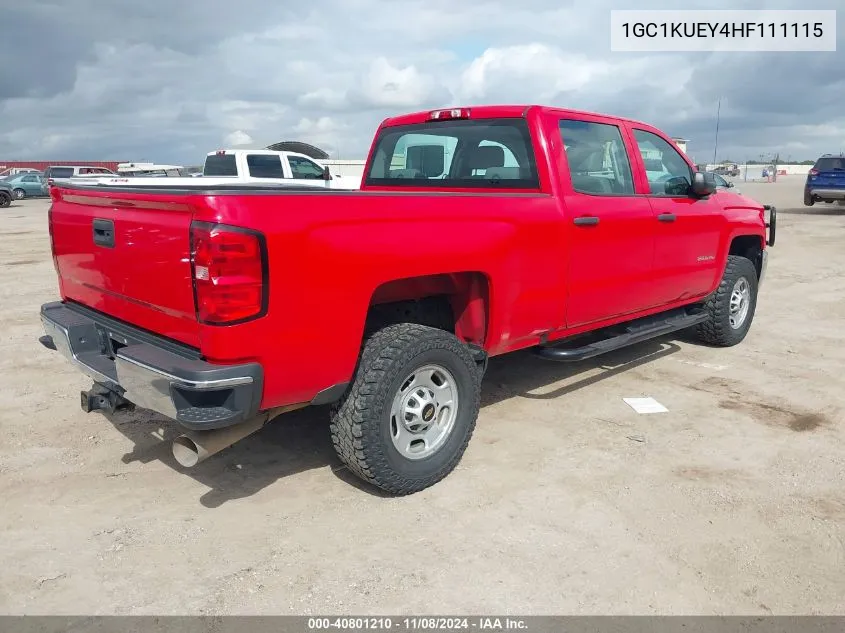 1GC1KUEY4HF111115 2017 Chevrolet Silverado 2500Hd Wt