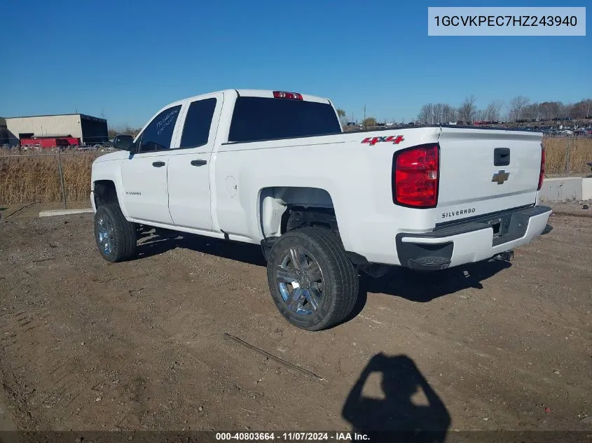 2017 Chevrolet Silverado 1500 Custom VIN: 1GCVKPEC7HZ243940 Lot: 40803664