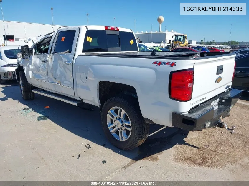 2017 Chevrolet Silverado 2500Hd High Country VIN: 1GC1KXEY0HF214338 Lot: 40810942