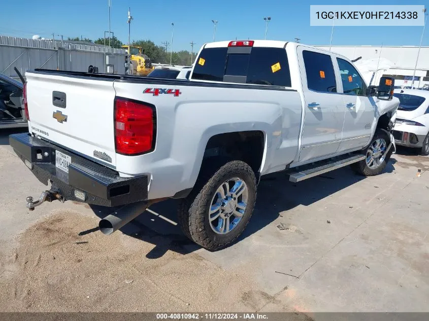 2017 Chevrolet Silverado 2500Hd High Country VIN: 1GC1KXEY0HF214338 Lot: 40810942