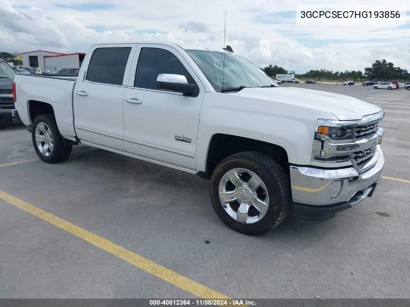 2017 Chevrolet Silverado 1500 1Lz VIN: 3GCPCSEC7HG193856 Lot: 40812364