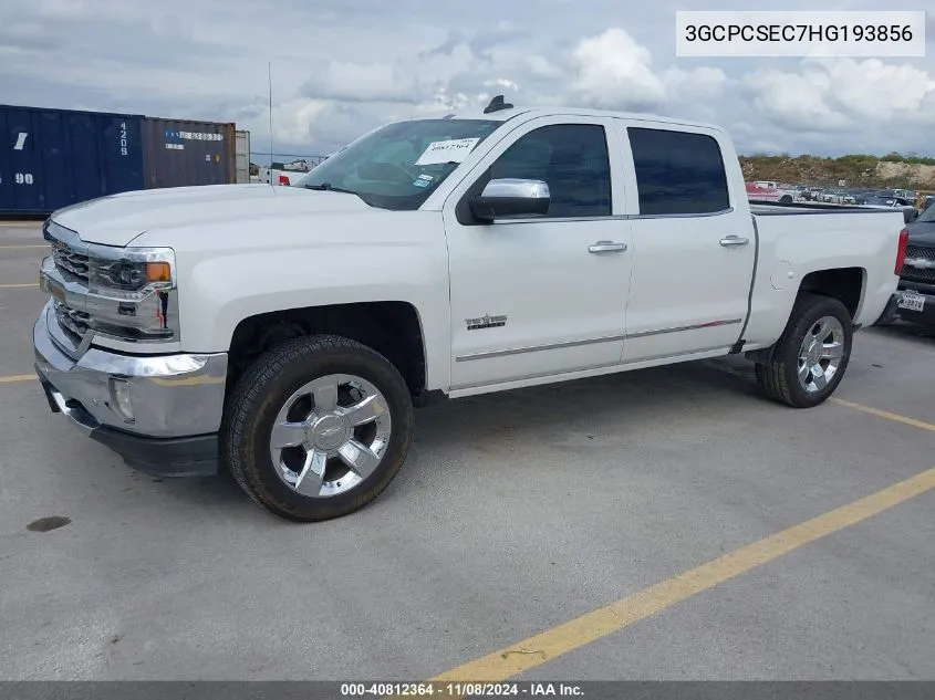 2017 Chevrolet Silverado 1500 1Lz VIN: 3GCPCSEC7HG193856 Lot: 40812364