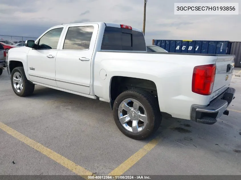 2017 Chevrolet Silverado 1500 1Lz VIN: 3GCPCSEC7HG193856 Lot: 40812364