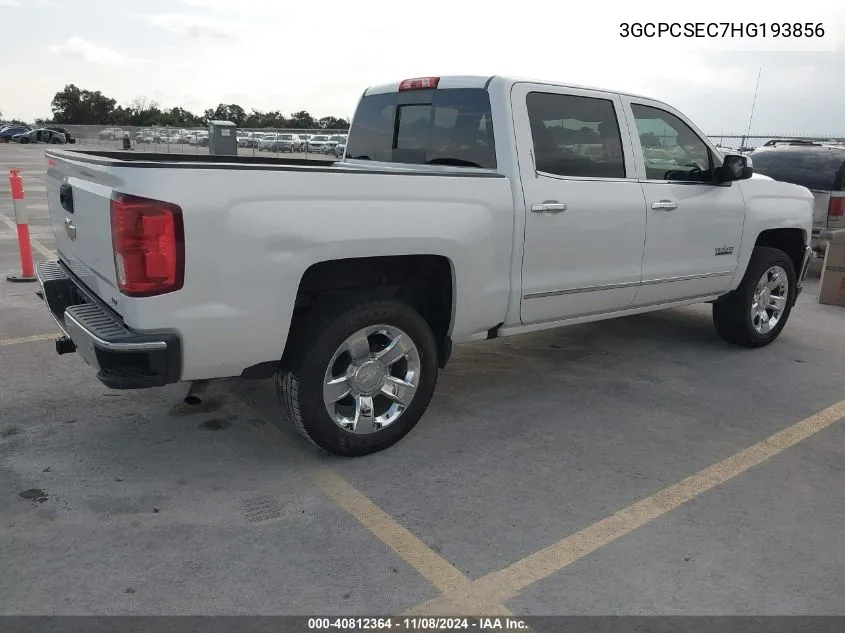 2017 Chevrolet Silverado 1500 1Lz VIN: 3GCPCSEC7HG193856 Lot: 40812364