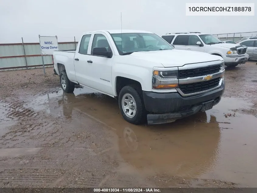 2017 Chevrolet Silverado 1500 Wt VIN: 1GCRCNEC0HZ188878 Lot: 40813034