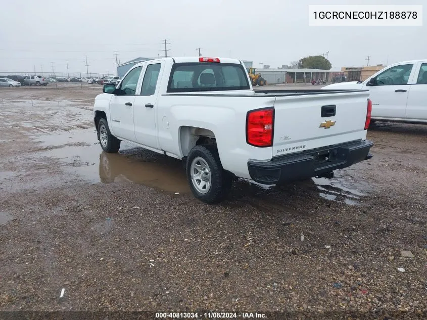 2017 Chevrolet Silverado 1500 Wt VIN: 1GCRCNEC0HZ188878 Lot: 40813034