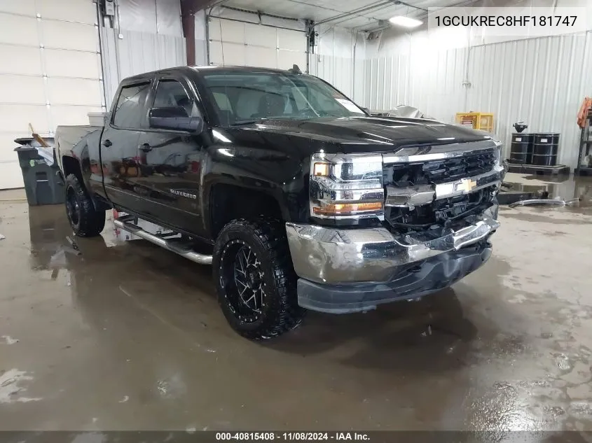 2017 Chevrolet Silverado 1500 1Lt VIN: 1GCUKREC8HF181747 Lot: 40815408