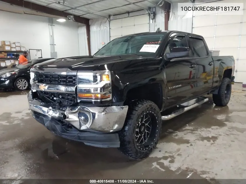 2017 Chevrolet Silverado 1500 1Lt VIN: 1GCUKREC8HF181747 Lot: 40815408