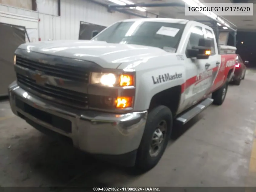 2017 Chevrolet Silverado C2500 Heavy Duty VIN: 1GC2CUEG1HZ175670 Lot: 40821362