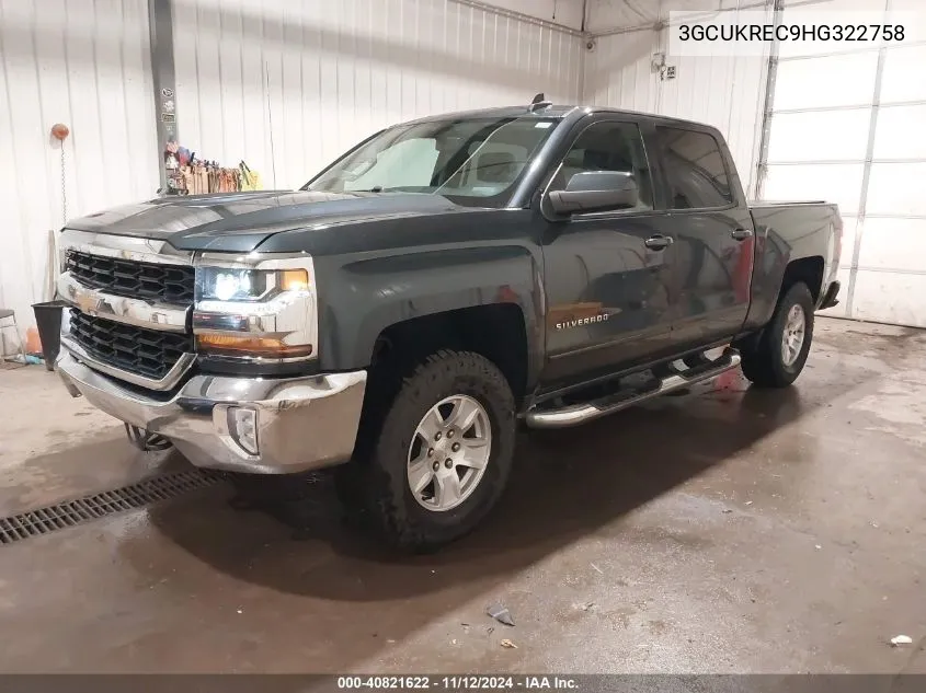 2017 Chevrolet Silverado 1500 1Lt VIN: 3GCUKREC9HG322758 Lot: 40821622