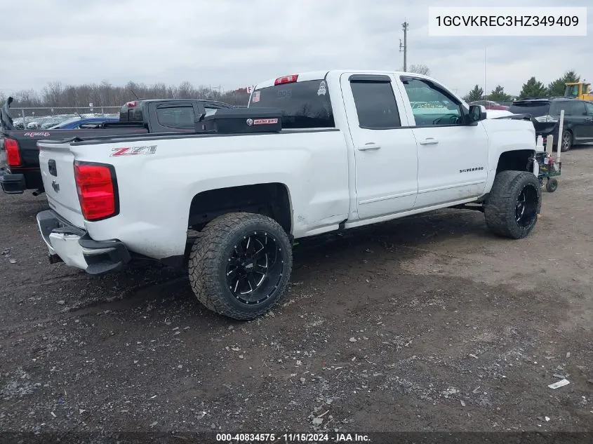 2017 Chevrolet Silverado 1500 2Lt VIN: 1GCVKREC3HZ349409 Lot: 40834575