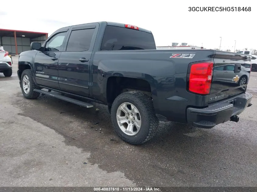 3GCUKREC5HG518468 2017 Chevrolet Silverado 1500 2Lt