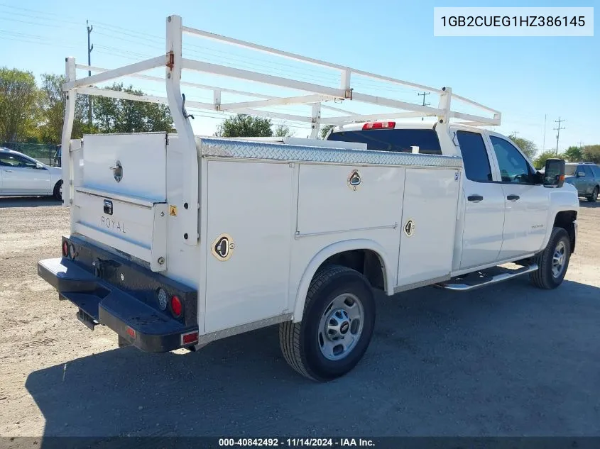 2017 Chevrolet Silverado 2500Hd Wt VIN: 1GB2CUEG1HZ386145 Lot: 40842492