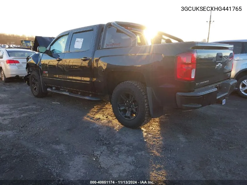 2017 Chevrolet Silverado 1500 2Lz VIN: 3GCUKSECXHG441765 Lot: 40851174