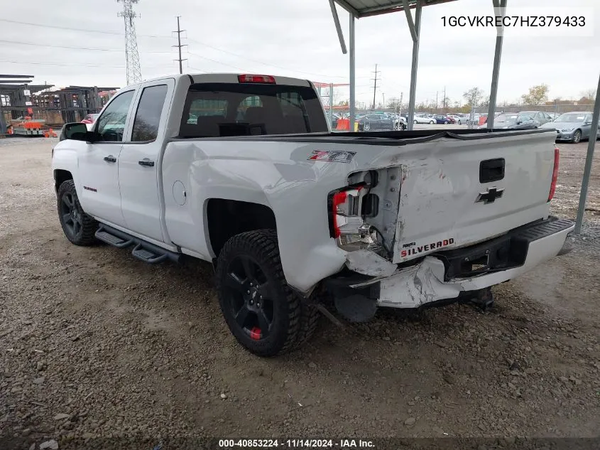 2017 Chevrolet Silverado 1500 Lt VIN: 1GCVKREC7HZ379433 Lot: 40853224