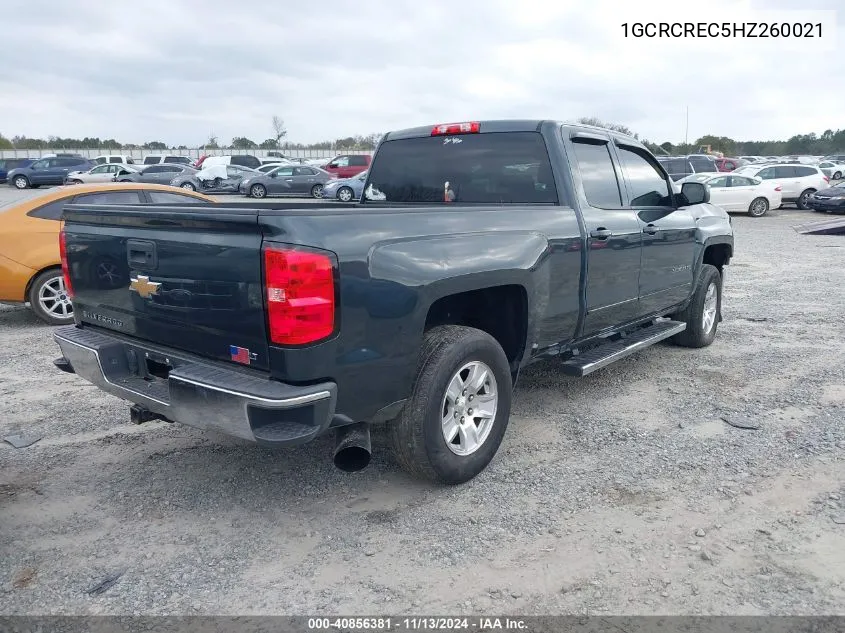 2017 Chevrolet Silverado 1500 1Lt VIN: 1GCRCREC5HZ260021 Lot: 40856381