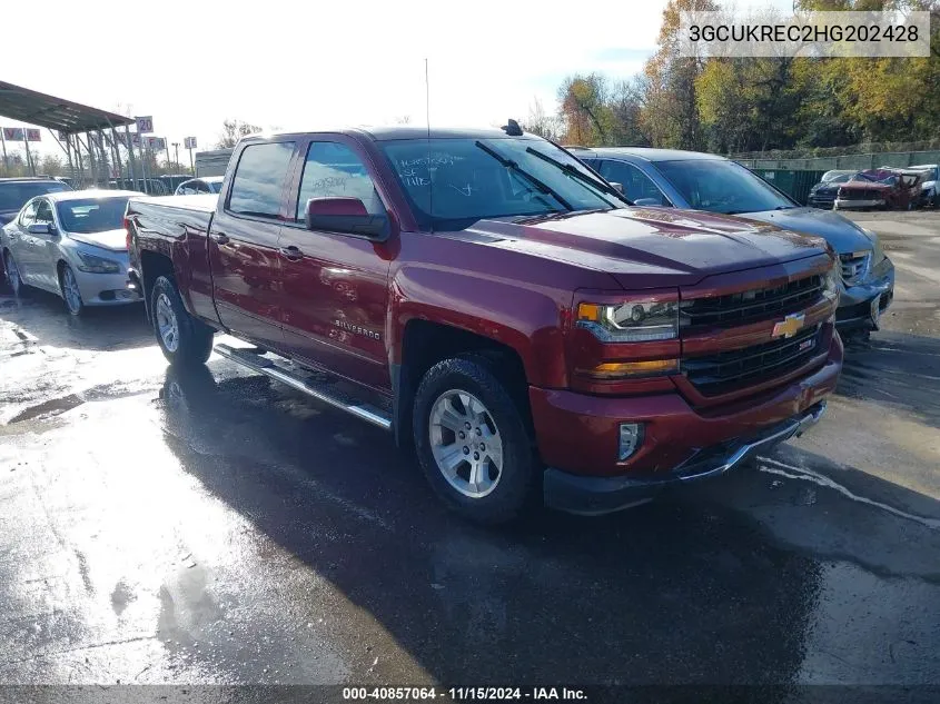 2017 Chevrolet Silverado 1500 2Lt VIN: 3GCUKREC2HG202428 Lot: 40857064