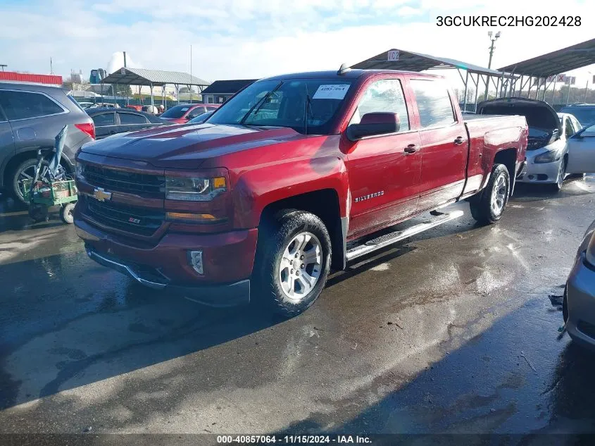 2017 Chevrolet Silverado 1500 2Lt VIN: 3GCUKREC2HG202428 Lot: 40857064