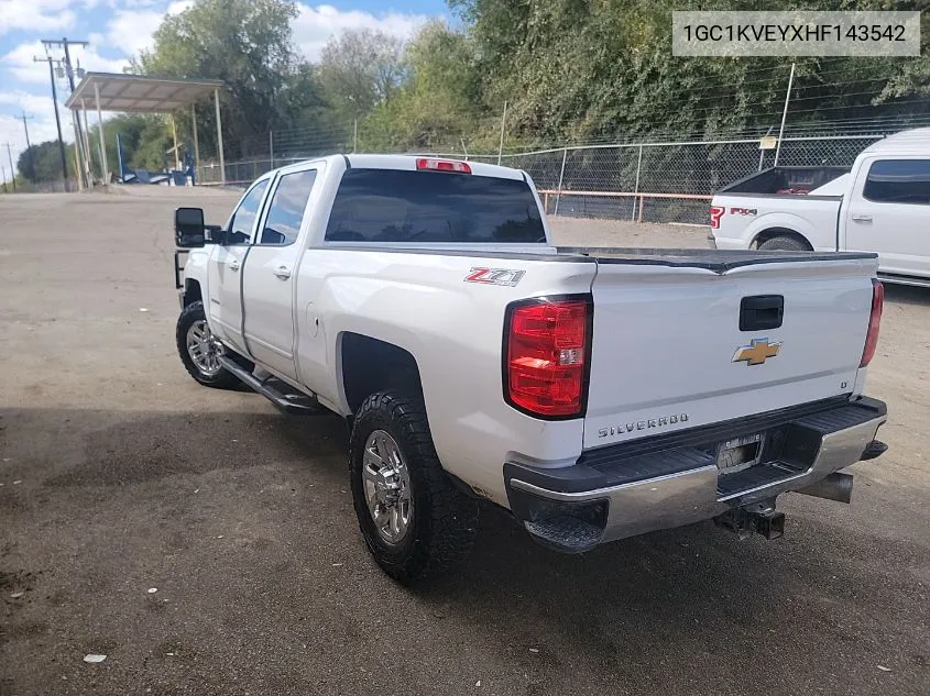 2017 Chevrolet Silverado K2500 Heavy Duty Lt VIN: 1GC1KVEYXHF143542 Lot: 40869705