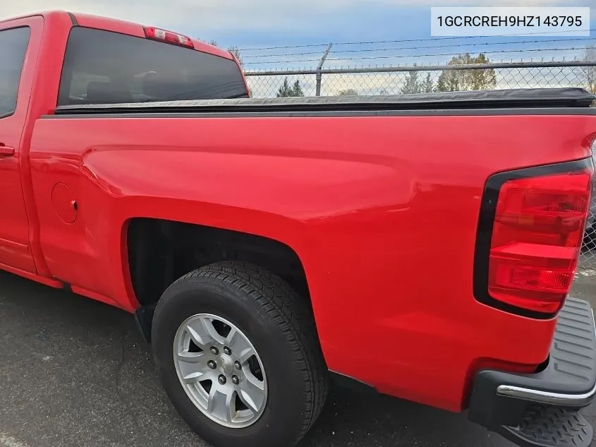 2017 Chevrolet Silverado 1500 1Lt VIN: 1GCRCREH9HZ143795 Lot: 40874568