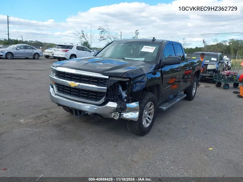 2017 Chevrolet Silverado 1500 1Lt VIN: 1GCVKREC9HZ362729 Lot: 40889429