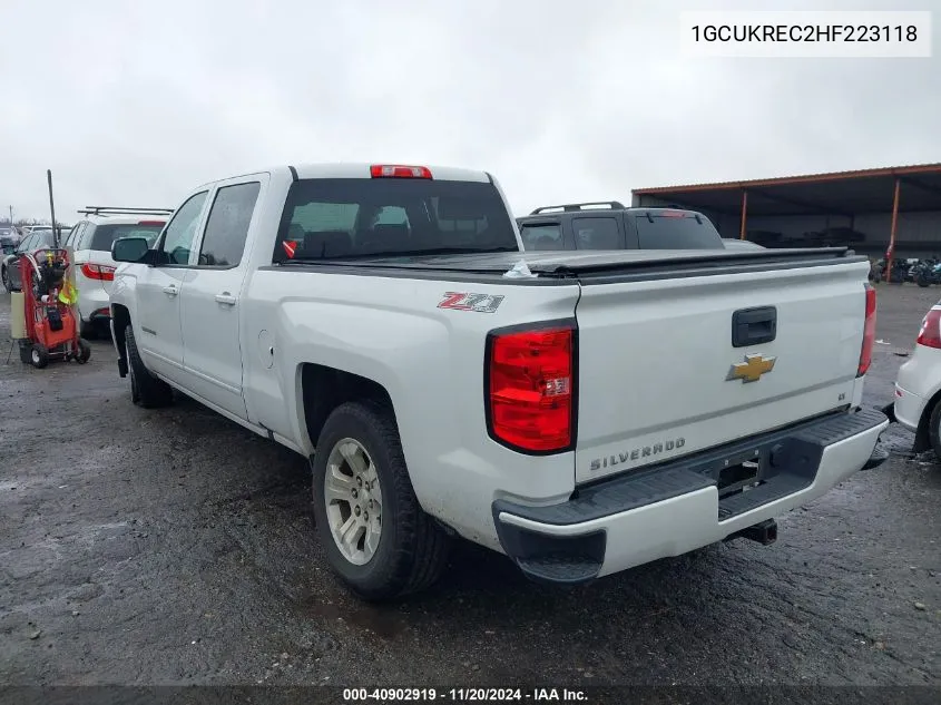 2017 Chevrolet Silverado 1500 2Lt VIN: 1GCUKREC2HF223118 Lot: 40902919