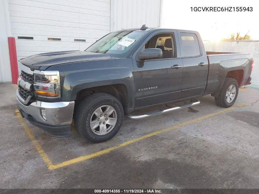 2017 Chevrolet Silverado 1500 1Lt VIN: 1GCVKREC6HZ155943 Lot: 40914355