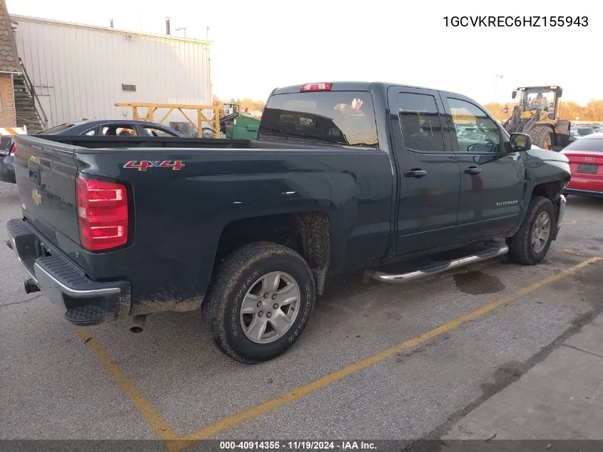 2017 Chevrolet Silverado 1500 1Lt VIN: 1GCVKREC6HZ155943 Lot: 40914355