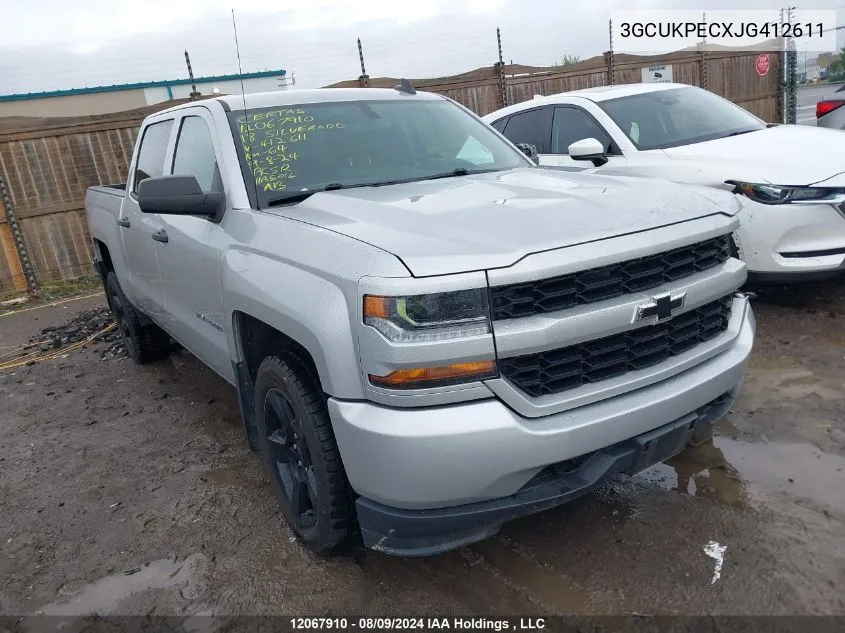 2018 Chevrolet Silverado 1500 VIN: 3GCUKPECXJG412611 Lot: 12067910