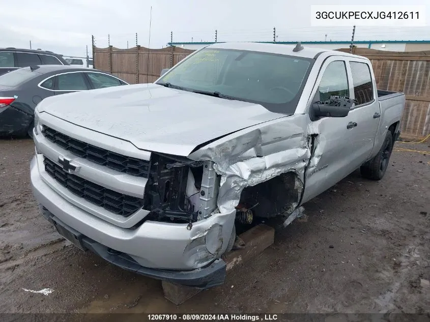 2018 Chevrolet Silverado 1500 VIN: 3GCUKPECXJG412611 Lot: 12067910