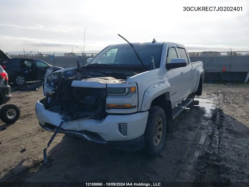 2018 Chevrolet Silverado 1500 VIN: 3GCUKREC7JG202401 Lot: 12108860