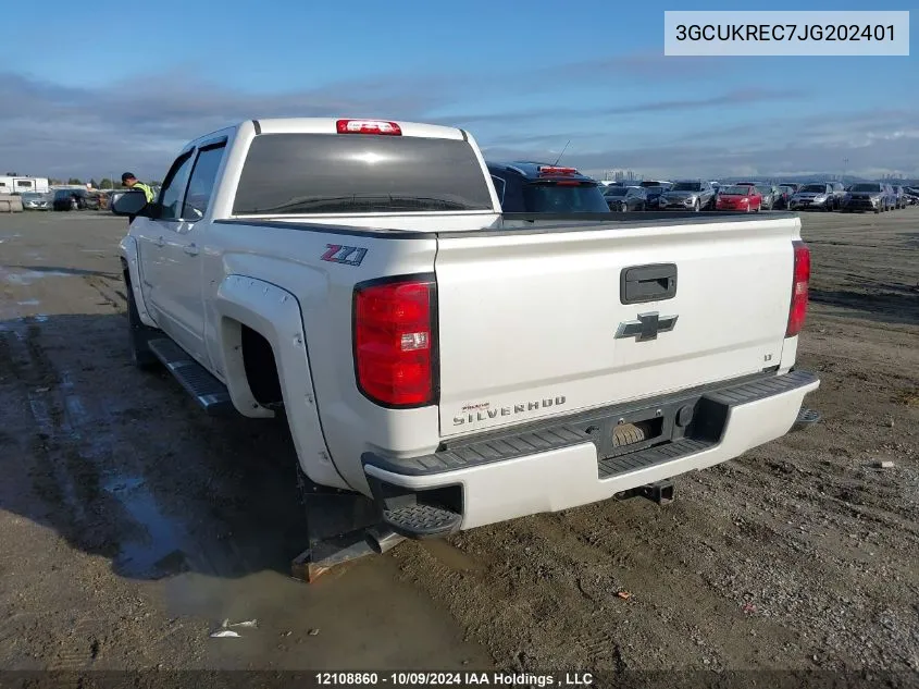 2018 Chevrolet Silverado 1500 VIN: 3GCUKREC7JG202401 Lot: 12108860