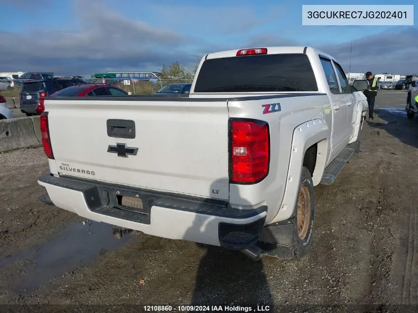 2018 Chevrolet Silverado 1500 VIN: 3GCUKREC7JG202401 Lot: 12108860