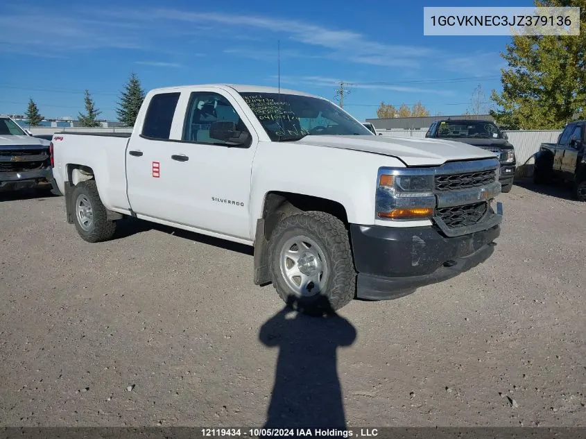 2018 Chevrolet Silverado 1500 VIN: 1GCVKNEC3JZ379136 Lot: 12119434