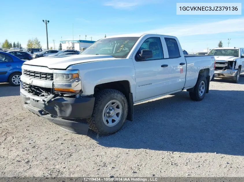 2018 Chevrolet Silverado 1500 VIN: 1GCVKNEC3JZ379136 Lot: 12119434