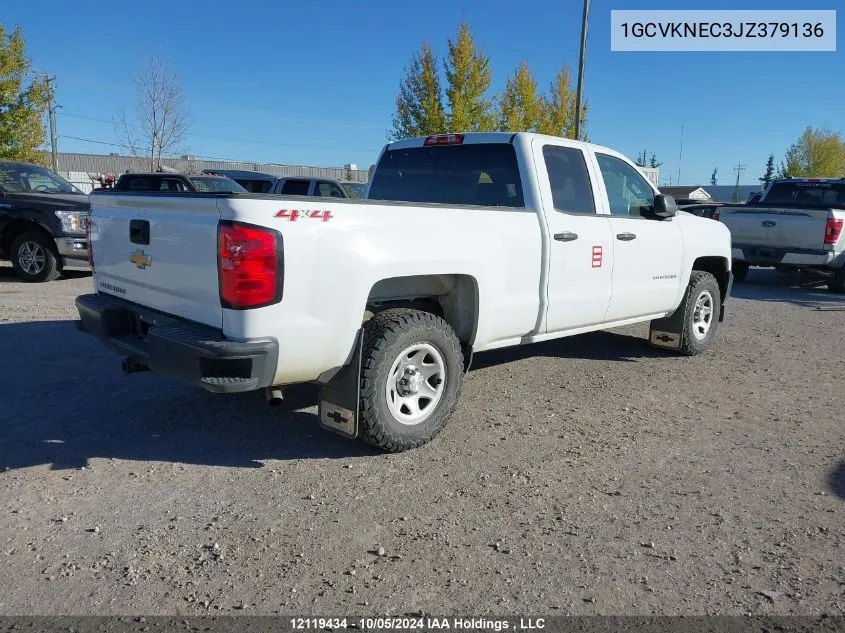 2018 Chevrolet Silverado 1500 VIN: 1GCVKNEC3JZ379136 Lot: 12119434