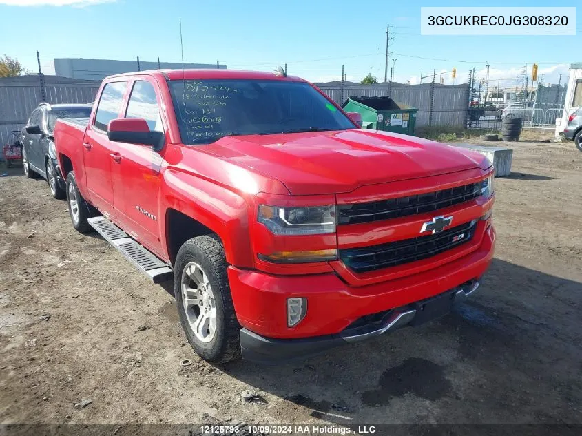 2018 Chevrolet Silverado K1500 Lt VIN: 3GCUKREC0JG308320 Lot: 12125793