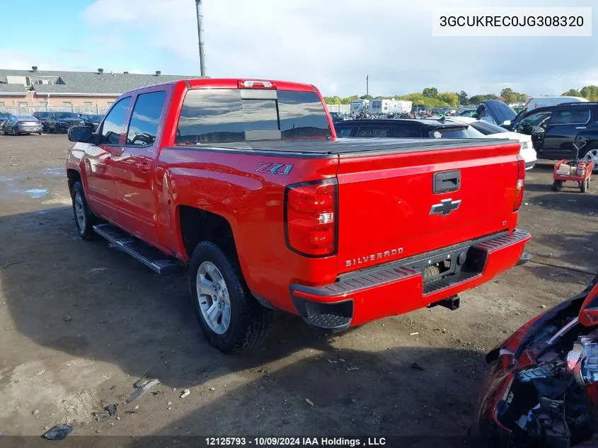 2018 Chevrolet Silverado K1500 Lt VIN: 3GCUKREC0JG308320 Lot: 12125793