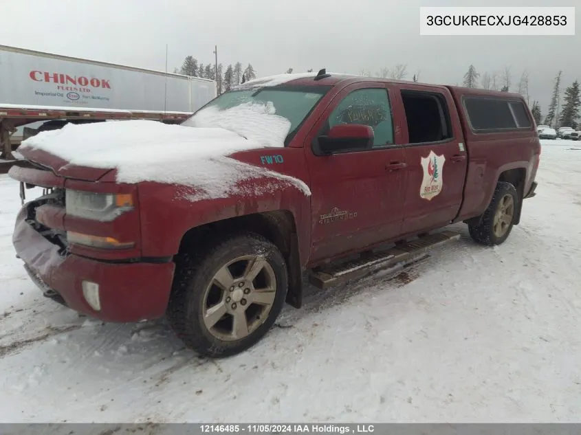 2018 Chevrolet Silverado 1500 VIN: 3GCUKRECXJG428853 Lot: 12146485