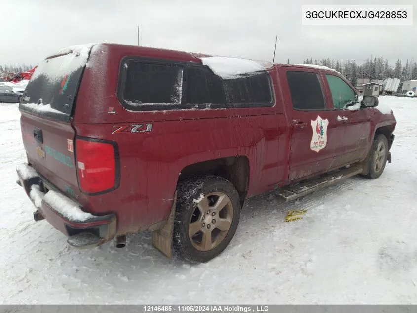 2018 Chevrolet Silverado 1500 VIN: 3GCUKRECXJG428853 Lot: 12146485