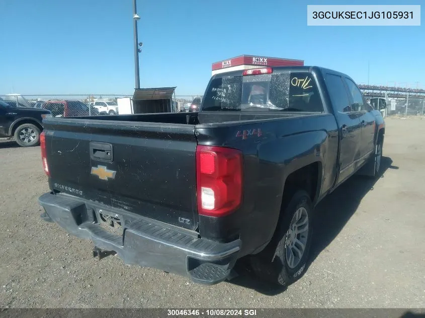 3GCUKSEC1JG105931 2018 Chevrolet Silverado K1500 Ltz