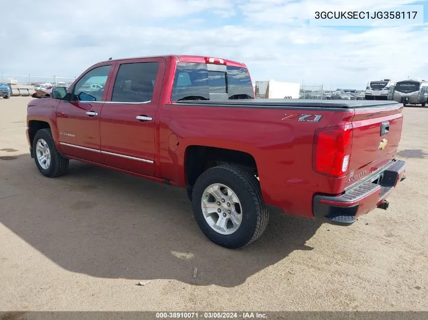 2018 Chevrolet Silverado 1500 2Lz VIN: 3GCUKSEC1JG358117 Lot: 38910071