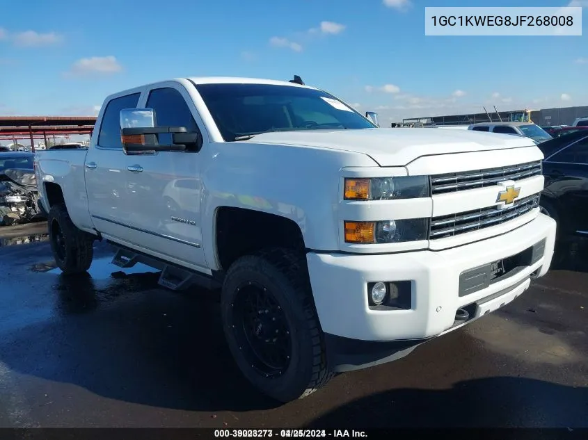 2018 Chevrolet Silverado 2500Hd Ltz VIN: 1GC1KWEG8JF268008 Lot: 39023273