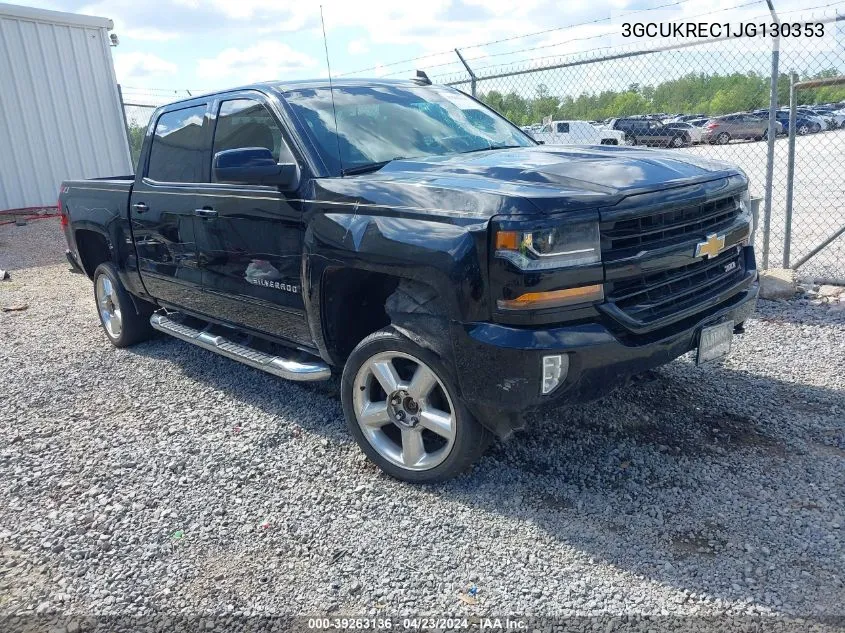 2018 Chevrolet Silverado 1500 2Lt VIN: 3GCUKREC1JG130353 Lot: 39263136