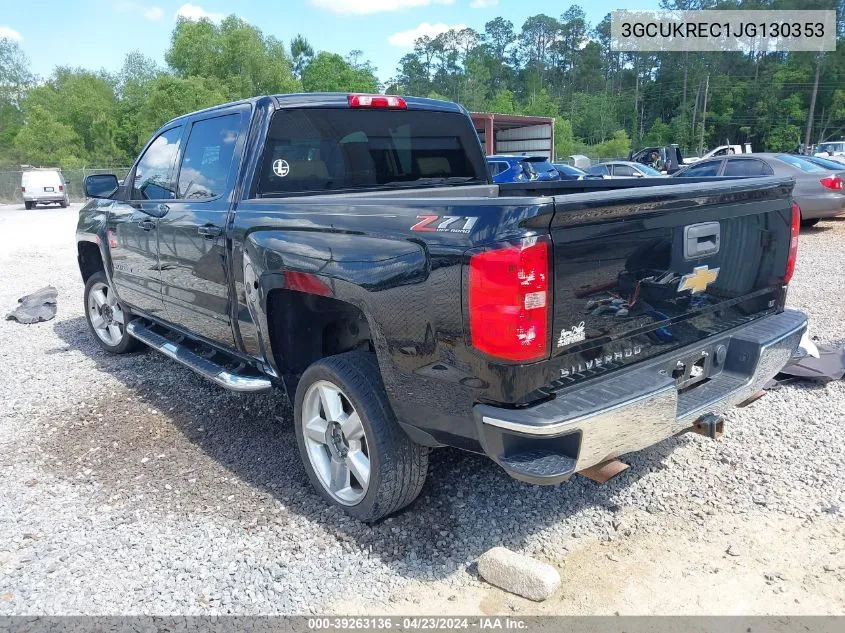 2018 Chevrolet Silverado 1500 2Lt VIN: 3GCUKREC1JG130353 Lot: 39263136