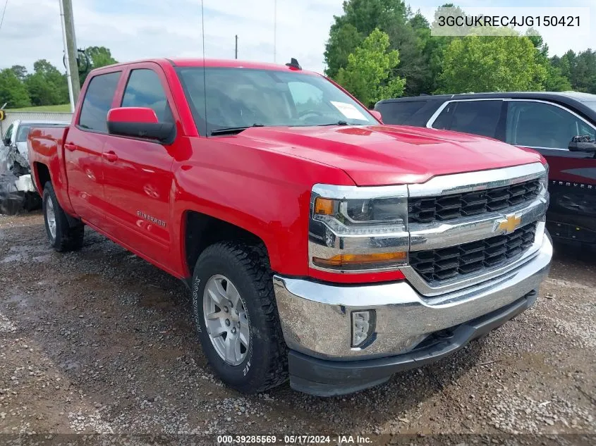 2018 Chevrolet Silverado 1500 1Lt VIN: 3GCUKREC4JG150421 Lot: 39285569