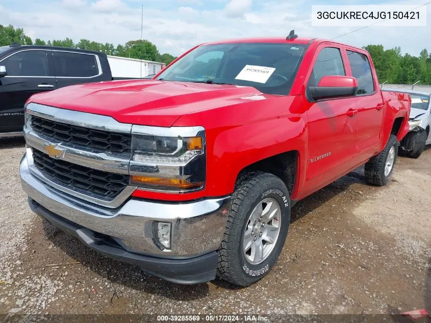 2018 Chevrolet Silverado 1500 1Lt VIN: 3GCUKREC4JG150421 Lot: 39285569